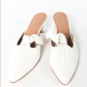 NWT MARYAM NASSIR ZADEH Palo Mule - White Calf